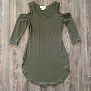 Cold shoulder mini dress